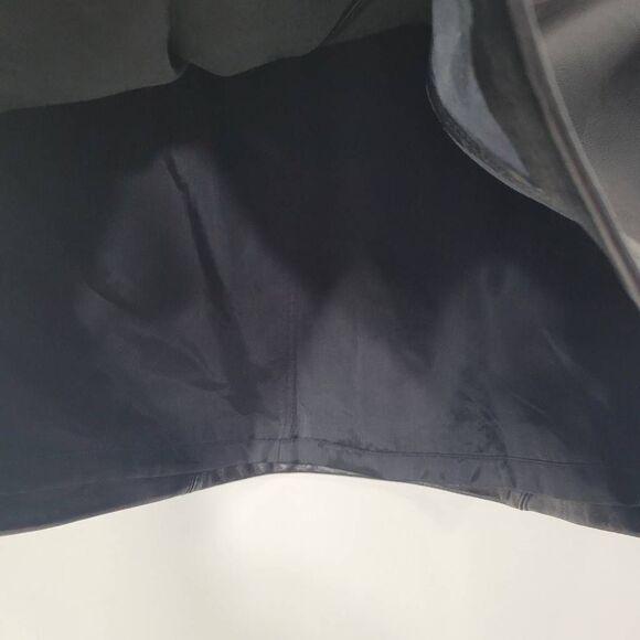 Valerie Stevens Black Leather Pencil Mini Skirt Size Mob Wife Size 6 - Picture 4 of 5